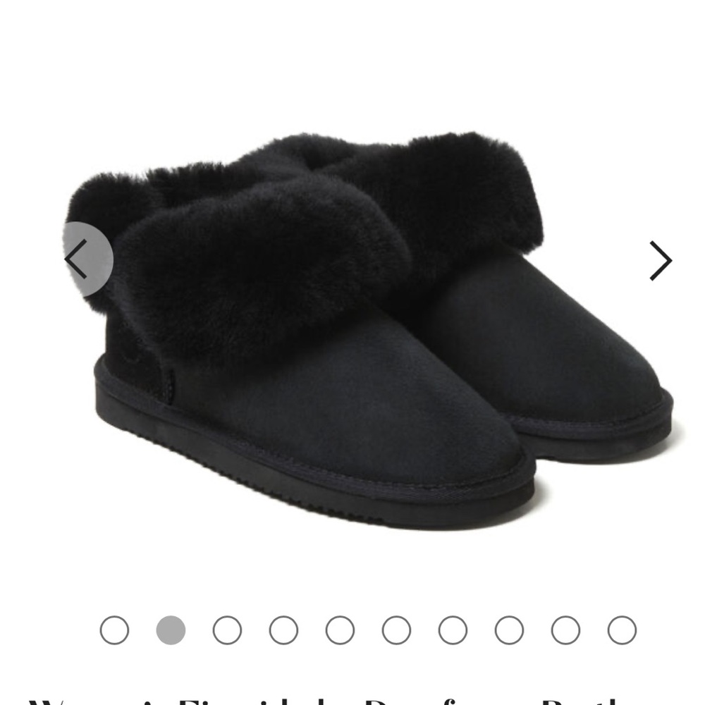 Dearfoams Perth Genuine Shearling Foldover Boot Slipper